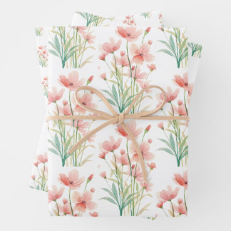 Sommer-Wildblumen-Geschenkpapier Geschenkpapier Set