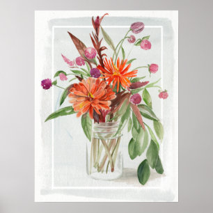 Sommer-Wildblumen Poster