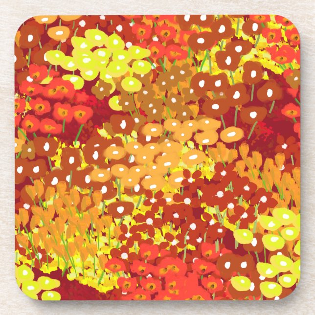 Sommer-Wildblumen-Untersetzer Getränkeuntersetzer (Vorderseite)