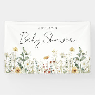 Sommer-Wildblumenfeld-Baby-Party Banner