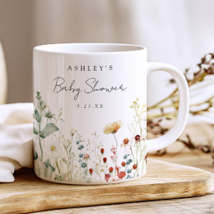 Sommer-Wildblumenfeld-Babyshower-Mitbringsel Kaffeetasse