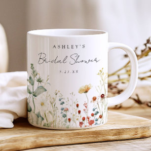 Sommer-Wildblumenfeld-Brautabschiedsfavorit Kaffeetasse