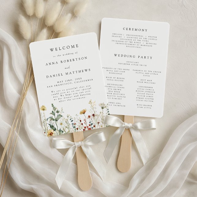 Sommer-Wildblumenfeld-Hochzeit Fächer (Von Creator hochgeladen)