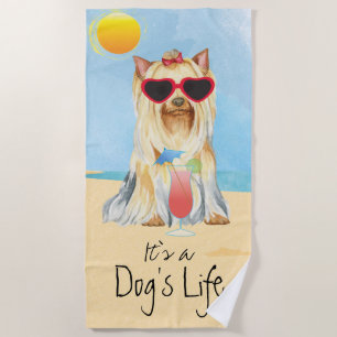 Sommer Yorkie Strandtuch