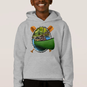Sommer-Zelt-Camping Lustiger Waschbär-Kanuo-Dieb Hoodie