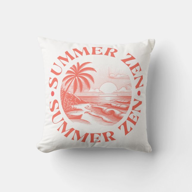 Sommer Zen: Sonne und Ruhe Kissen (Vorderseite)