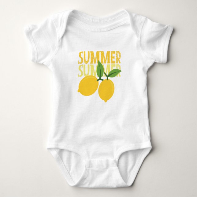 Sommer, Zitrone, Baby Outfit, Strampler (Vorderseite)