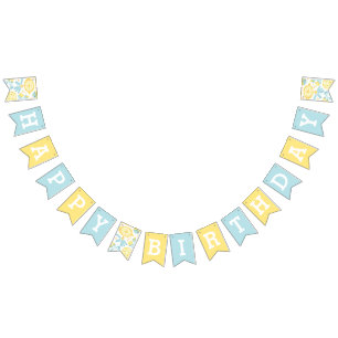 Sommer-Zitronen-alles Gute zum Geburtstag Wimpelkette