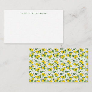 Sommer-Zitronen-Frucht Individueller Name Geschenk Mitteilungskarte