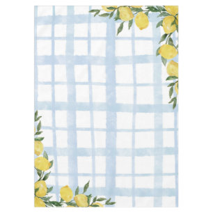 Sommer-Zitrus-Gelbe Zitronen Gingham-Tischdecke Tischdecke