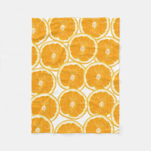 Sommer-Zitrusfrucht-Orangen-Scheiben Fleecedecke