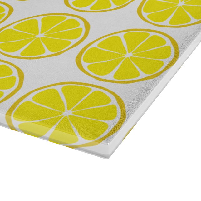 Sommer-Zitrusfrucht-Zitronen-Glasschneiden-Brett Schneidebrett (Ecke)