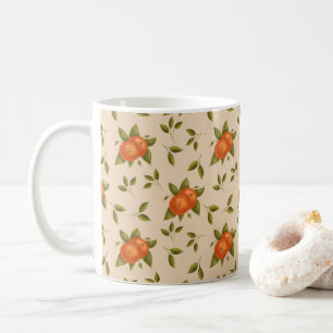 Sommer-Zitrusorange Botanisch Kaffeetasse
