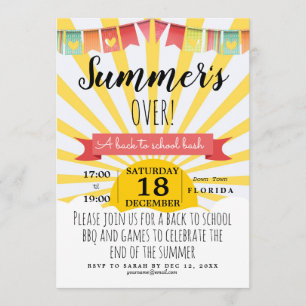 Sommer zurück ins Party laden ein Plakat ein Einladung