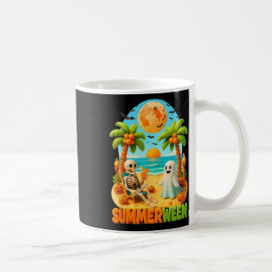 Sommer zwischen Skeleton Ghost Beach Palm Hallowee Kaffeetasse