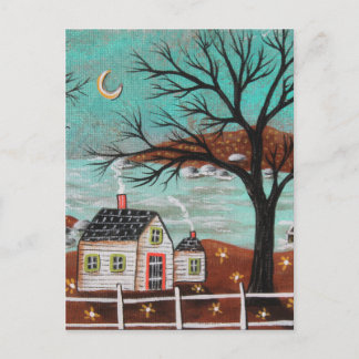 Sommerabend am See Postkarte