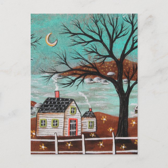 Sommerabend am See Postkarte (Vorderseite)