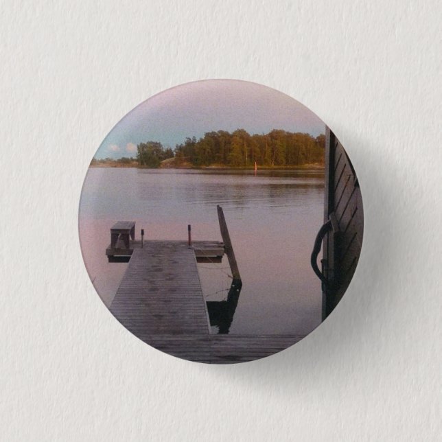 Sommerabend im schwedischen Archipel Button (Vorderseite)