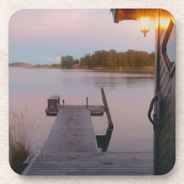 Sommerabend im schwedischen Archipel Getränkeuntersetzer (Vorderseite)