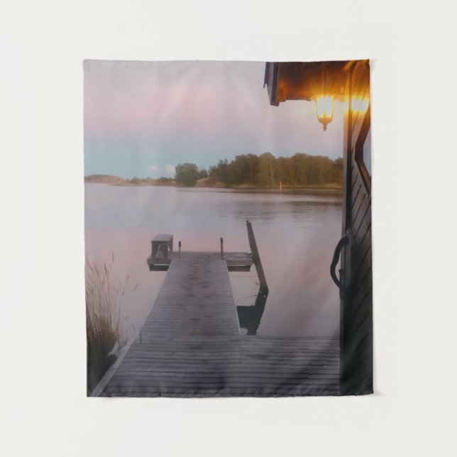 Sommerabend im schwedischen Archipel Wandteppich (Vorderseite)