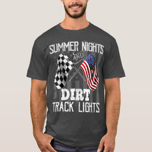Sommerabende dunkle Track Lights Racing Motocross T-Shirt
