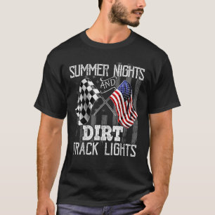 Sommerabende dunkle Track Lights Racing Motocross T-Shirt