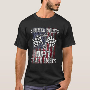 Sommerabende dunkle Track Lights Racing Motocross T-Shirt