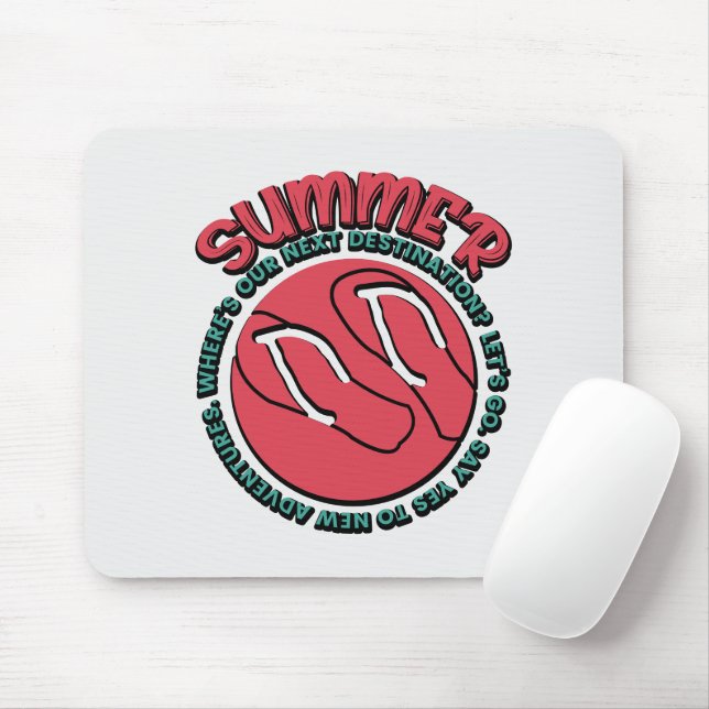 Sommerabenteuer | Flip-Flops & Travel-Inspiriert Mousepad (Mit Mouse)