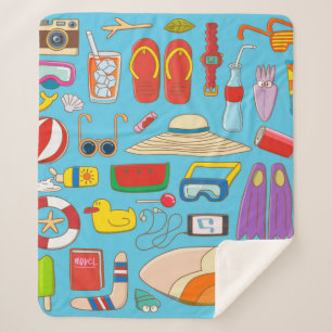 Sommerartikel-Kollektion für Sommerzeit Sherpadecke