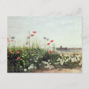 Sommerbank der Blume Postkarte