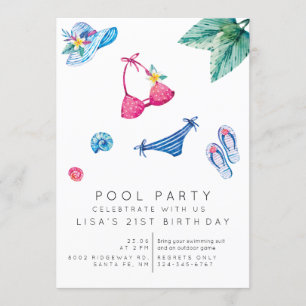 Sommerbecken Party Einladung