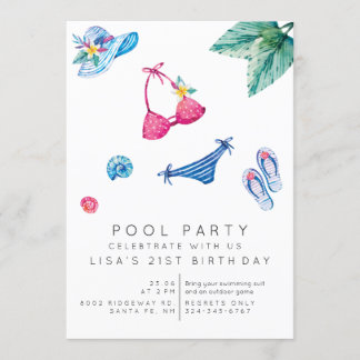 Sommerbecken Party Einladung