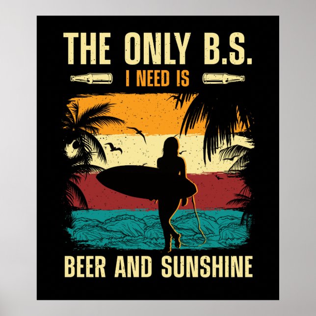 Sommerbier und Sonnenschein Poster (Vorne)