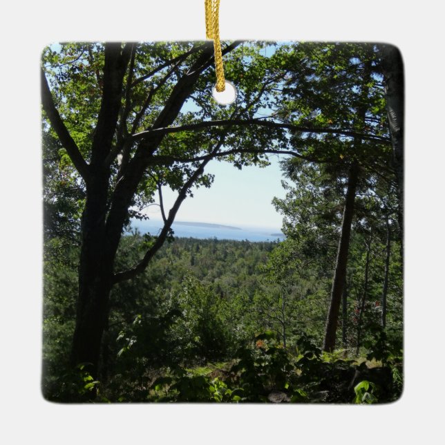 Sommerblick im Acadia Nationalpark Keramikornament (Vorderseite)