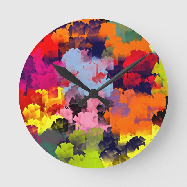SOMMERBLUME RUNDE WANDUHR (Vorderseite)