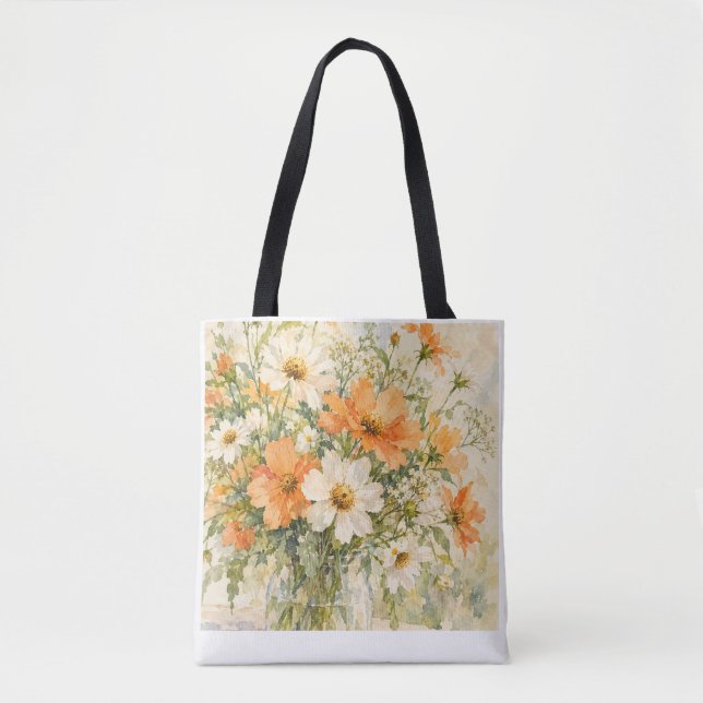 Sommerblumen Farben Tasche (Vorderseite)