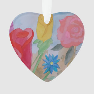 Sommerblumengarten Acrylic Ornament
