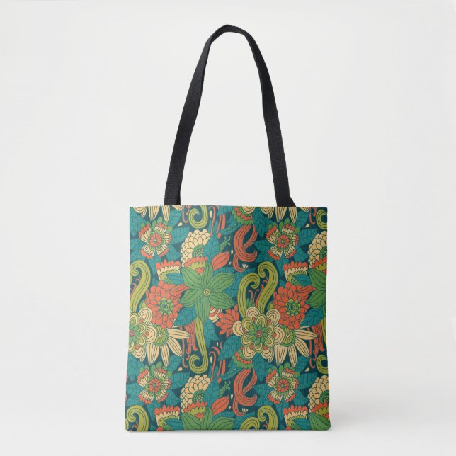 Sommerblumenmuster Tasche (Vorderseite)