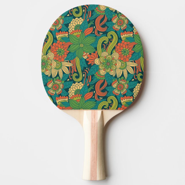 Sommerblumenmuster Tischtennis Schläger (Vorderseite)