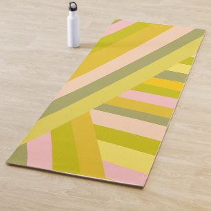 Sommerbraune Pastellfarben Rosa, grüne geometrisch Yogamatte
