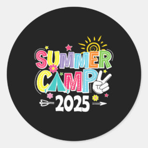 Sommercamp 2025 Sommerferien passende Familie G Runder Aufkleber