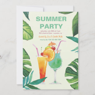 Sommercocktails Einladung