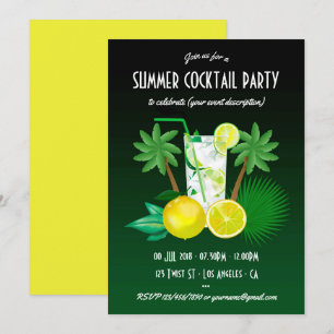 Sommercocktails Party Einladung