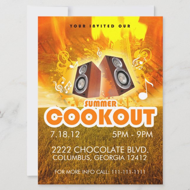 SOMMERcookout-FLYER Einladung (Vorderseite)