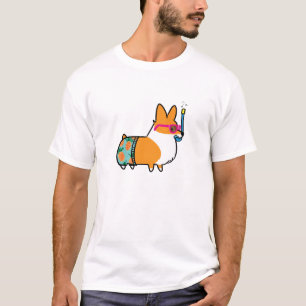 Sommercorgi-Ananas schließt Shirt kurz