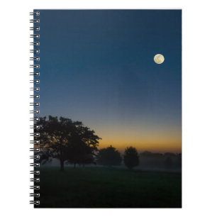 Sommerdämmerung mit Mond Notizblock
