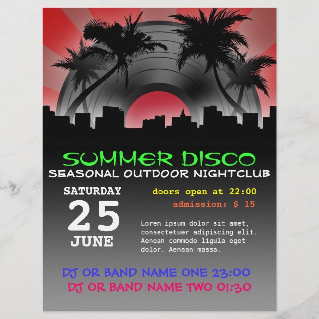 Sommerdisco-Flyer Flyer (Vorne)