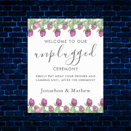 Sommerdschungel-Wasserfarben-Blumenhochzeit nicht  Poster