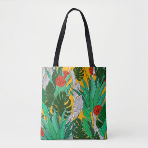 Sommerdschungelmuster mit hellen Farben. Dschungel Tasche