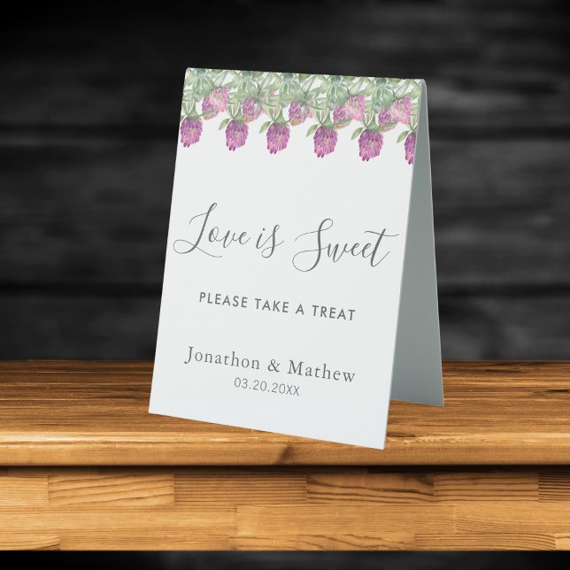 Sommerduschelblumenhochzeit Tischaufsteller (Summer Jungle Watercolour Floral Wedding Supplies)